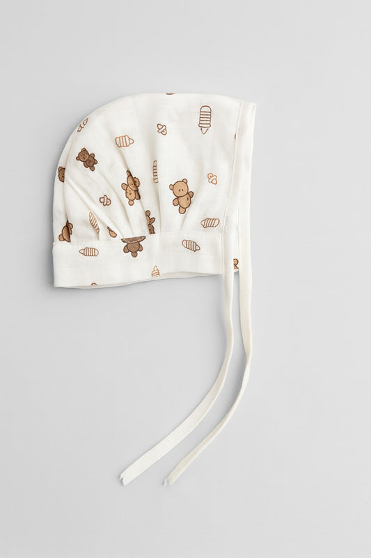 Muslin Dori Cap - Bear Snuggle