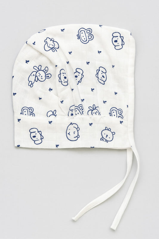 Muslin Dori Cap - Bunny & Bear